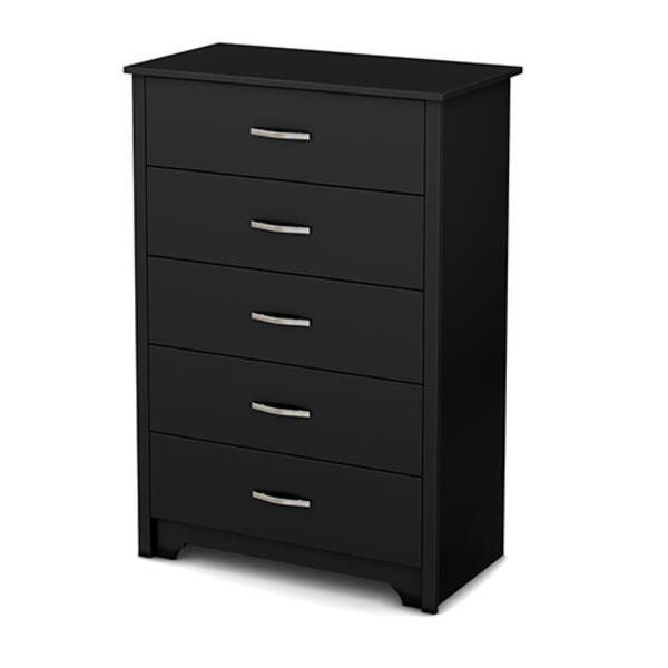South Shore Fusion 5-Drawer Chest - Pure Black - image 