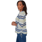 Petite Alfred Dunner Indigo Girls Splice Stripe Sweater - image 4