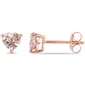 Gemstone Classics(tm) 10kt. Rose Gold Heart Earrings - image 1