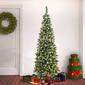 National Tree 6ft. Oakley Hills Snow Slim Pre-Lit Christmas Tree - image 2