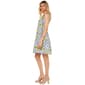 Womens beachlunchlounge Smock Bodice Floral Lemon A-Line Dress - image 3