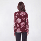 Womens Fair Haven Long Sleeve Textured Mesh Floral Blouse - image 1