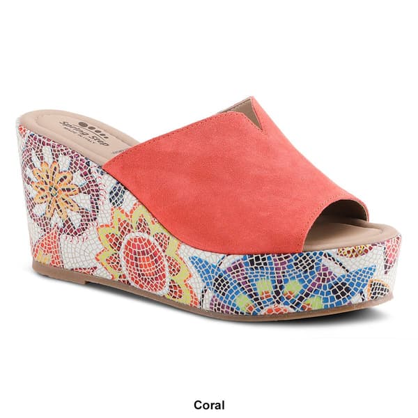 Womens Spring Step Laylani Wedge Slide Sandals