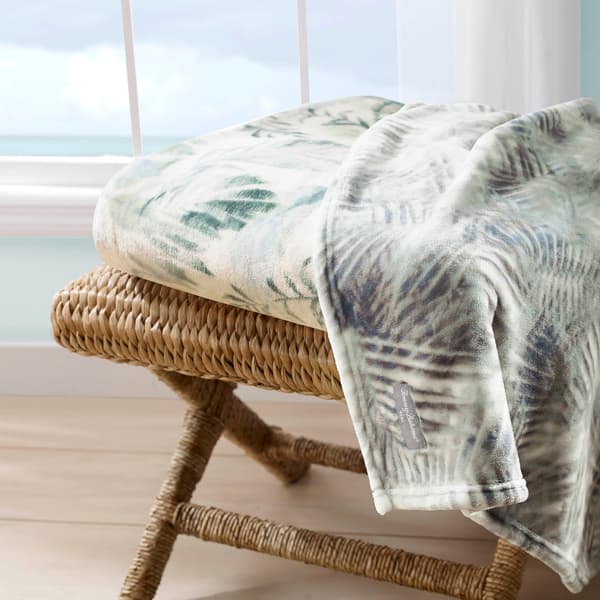 Tommy Bahama Wallpaper Leaves Throw Blanket