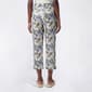 Womens da-sh Linen Tropical Leaf Capris - image 2