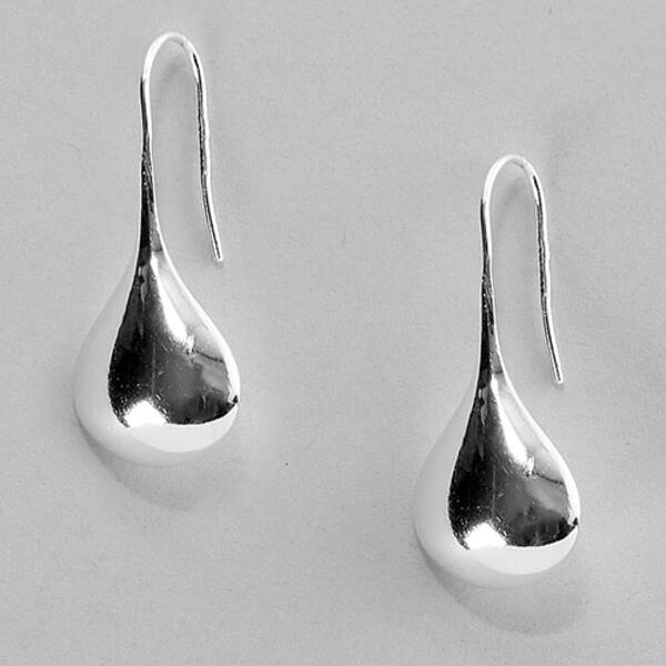 Sterling Silver Teardrop Hanging Earrings - image 