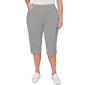 Plus Size Alfred Dunner Classics Pull On Stretch Stripe Capris - image 1