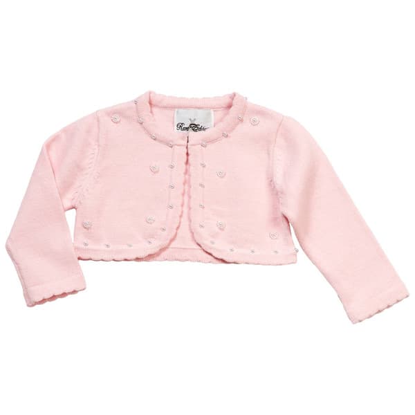 Baby Girl (12-24M) Rare Editions Pearl Detail Cardigan - image 