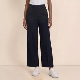 Womens Nicole Miller Elastic Waist Pleated Solid Pants