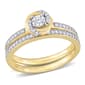 Diamond Classics(tm) 14kt. Gold 1/2ct. Diamond Swirl Bridal Ring Set - image 1