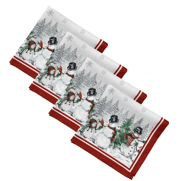 Threadmade Snowman Winterland Holiday Napkins - Set of 4 - image 