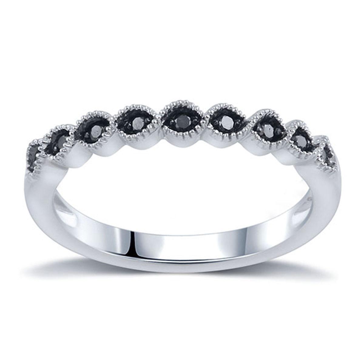 Endless Affection™ Twisted Black Diamond Band