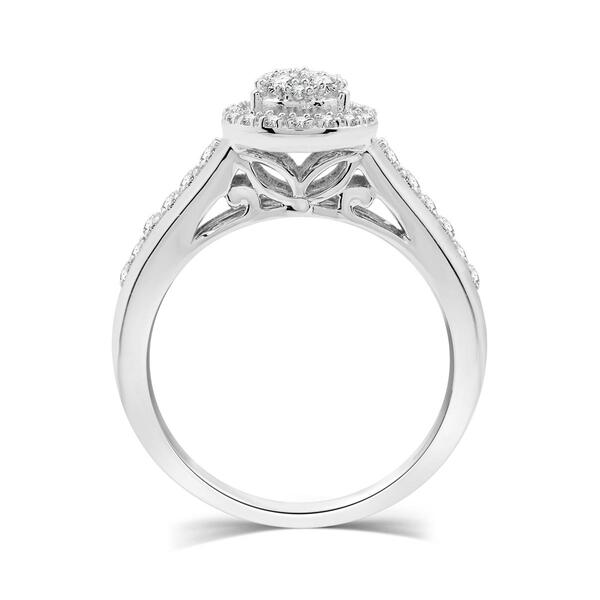 Loveblooms&#8482; Sterling Silver 1/2cttw. Diamond Pear Bridal Set