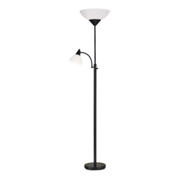 HomeRoots 71 Two Light Torchiere Floor Lamp With White Acrylic
