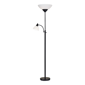 HomeRoots 71 Two Light Torchiere Floor Lamp With White Acrylic - image 1