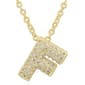 Accents by Gianni Argento 14kt. Gold Bubble Initial F Pendant - image 1