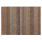 HomeRoots Orange Striped Non Skid Indoor Outdoor Accent Rug - image 2