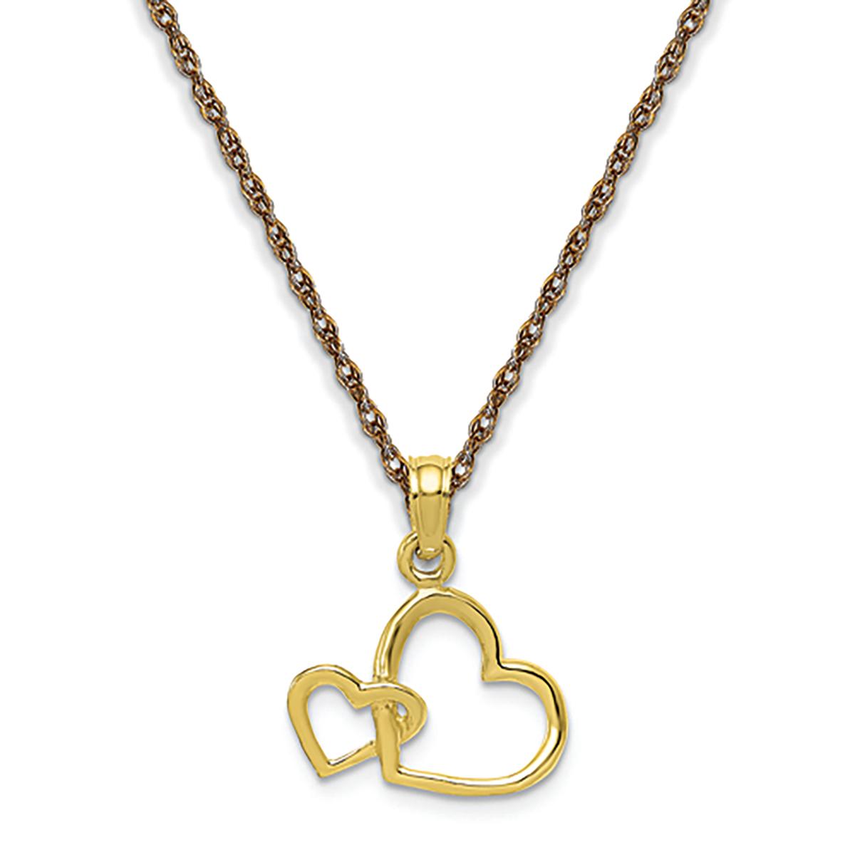 Gold Classics™ 10kt. Yellow Gold Intertwined Heart Pendant