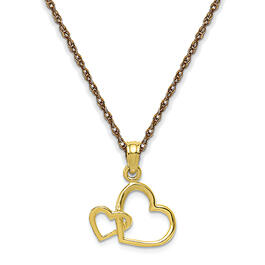 Gold Classics&#40;tm&#41; 10kt. Yellow Gold Intertwined Heart Pendant