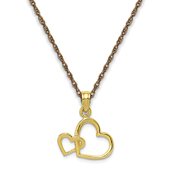 Gold Classics&#40;tm&#41; 10kt. Yellow Gold Intertwined Heart Pendant - image 