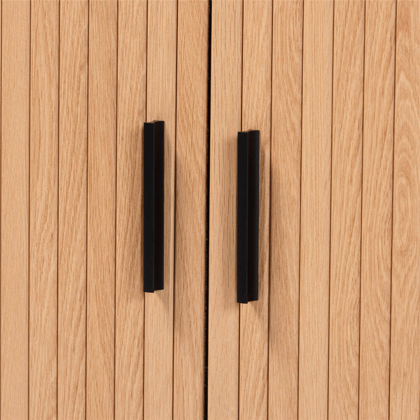 Baxton Studio Lucia Fluted Wood Storage Cabinet