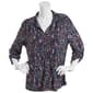 Womens Emily Daniels 3/4 Sleeve Ikat Disco Dot Button Down Top - image 1