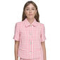 Womens Tommy Hilfiger Short Sleeve Button Front Gingham Jacket - image 1