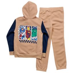 Boys (4-7) Marvel Hoodie & Sweatpants Set - Tan