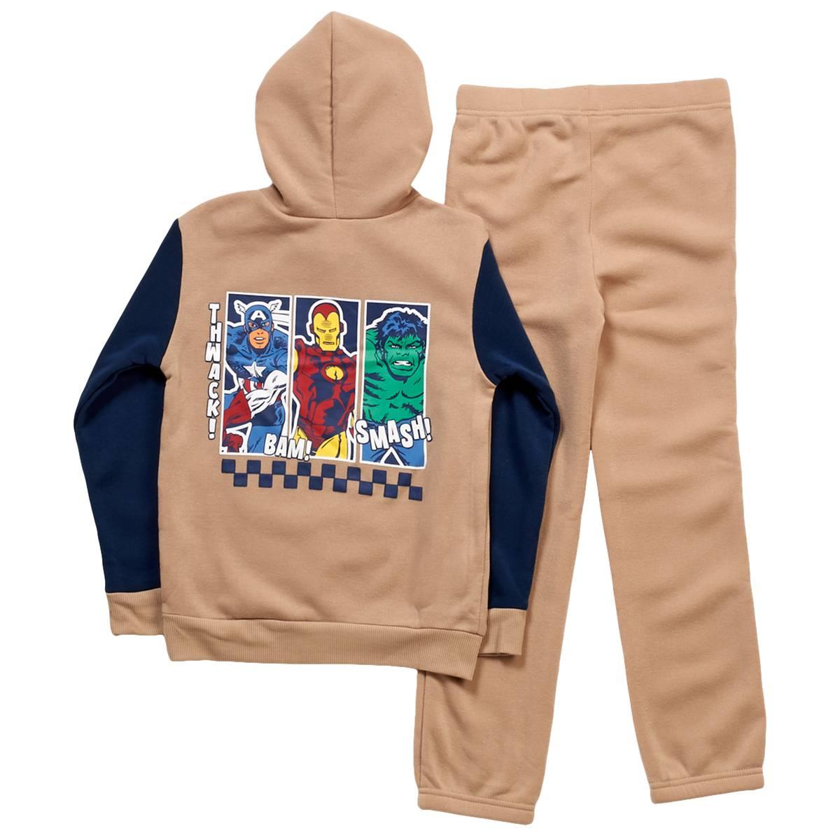 Boys (4-7) Marvel Hoodie & Sweatpants Set - Tan