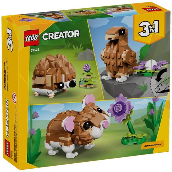 LEGO® Creator 3 in 1 Cute Hamster with Flower Building Kit