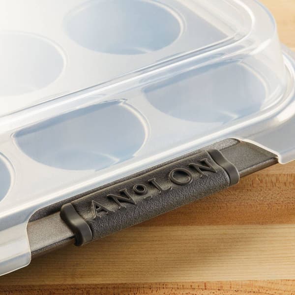 Anolon&#174; Advanced Nonstick Bakeware Muffin Pan with Lid -12-Cup