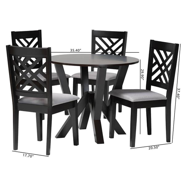 Baxton Studio Elise Modern 5pc. Dining Set