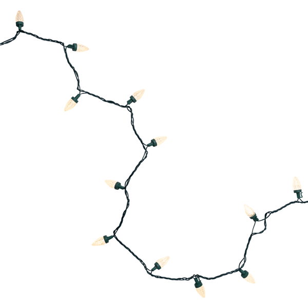 Northlight 20.25ft. Warm White LED Faceted C9 Christmas Lights