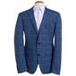 Mens Savile Row Plaid Suit Jacket - Dark Blue - image 1