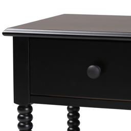 Baxton Studio Braith Farmhouse Black Wood 1-Drawer Nightstand