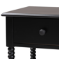 Baxton Studio Braith Farmhouse Black Wood 1-Drawer Nightstand - image 5