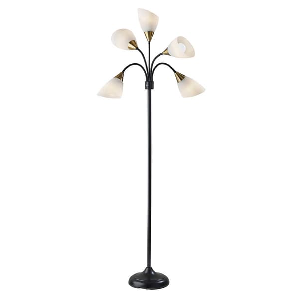 Simplee Adesso 5 Light Black Floor Lamp - image 