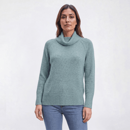 Womens Hasting & Smith Long Raglan Sleeve Cowl Neck Sweater