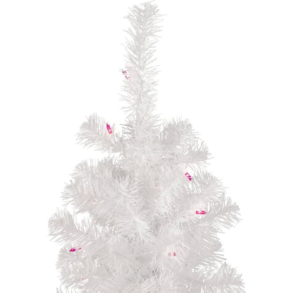 Northlight Seasonal 4ft. Pre-Lit Flat-Round Tips Wrapped Tree