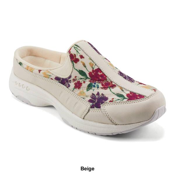 Womens Easy Spirit Traveltime Leather Floral Clogs
