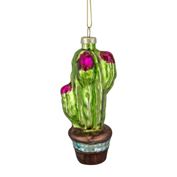 Northlight Seasonal Pink Potted Cactus Christmas Ornament - image 