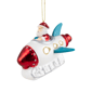 Northlight Santa in a Rocket Ship Glass Christmas Ornament - image 2