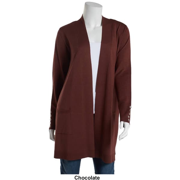 Womens 89th &amp; Madison 34in. Long Sleeve Solid Cardigan