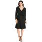 Womens 24/7 Comfort Apparel Long Sleeve Belted Dress - image 1