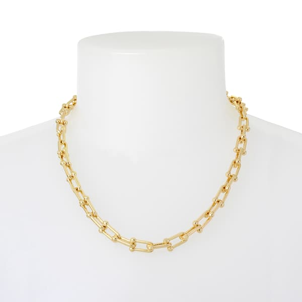 Steve Madden Sculptural U-Shaped Link Collar Necklace