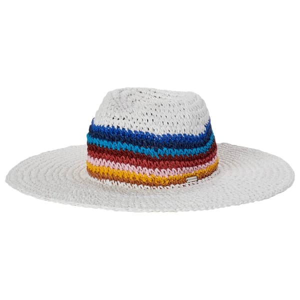 Womens Steve Madden Striped Straw Panama Hat - image 