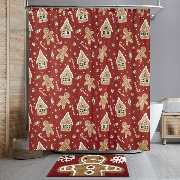 Avanti Gingerbread Man Shower Curtain
