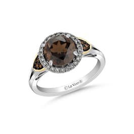 Le Vian&#40;R&#41; Argent&Or&#40;tm&#41; Chocolate Quartz&#40;R&#41; Silver 14kt. Gold Ring