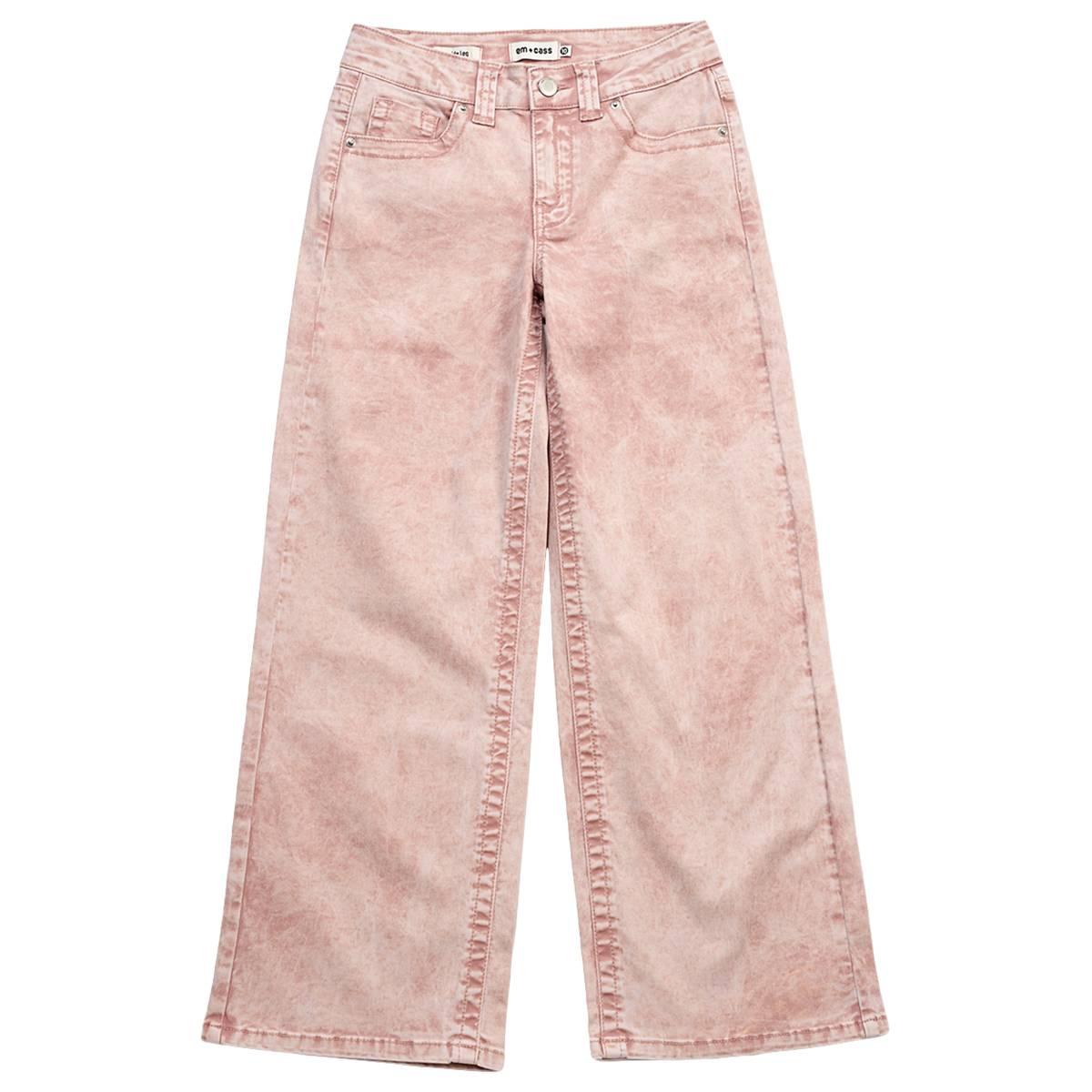 Girls (7-14) Em & Cass Wide Leg Pink Denim Jeans