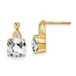 14kt. Yellow Gold White Topaz Diamond Earrings - image 1